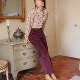 Pantalon Velours Erine Bordeaux