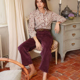 Pantalon Velours Erine Bordeaux
