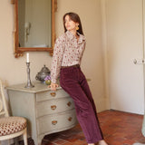 Pantalon Velours Erine Bordeaux
