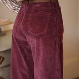 Pantalon Velours Erine Bordeaux