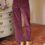 Pantalon Velours Erine Bordeaux