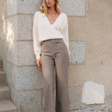Pantalon Wide Alessia Taupe