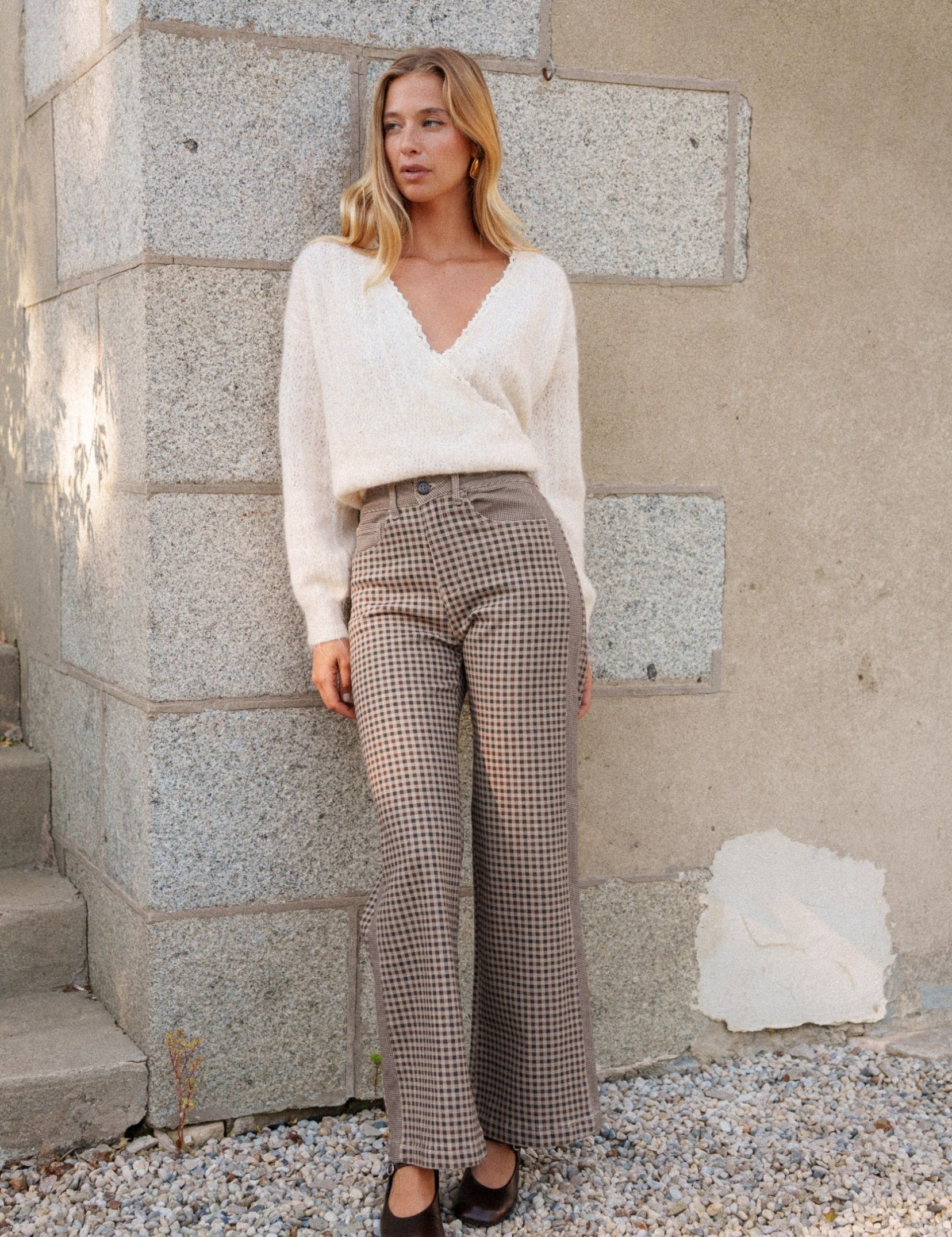 Pantalon Wide Alessia Taupe