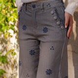 Pantalon Wide Calie Marine