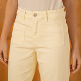 Pantalon Wide Flare Pop Jaune Citron