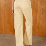 Pantalon Wide Flare Pop Jaune Citron