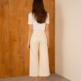 Pantalon Wide Lorine Beige