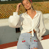 Short Bettine Vichy Bleu